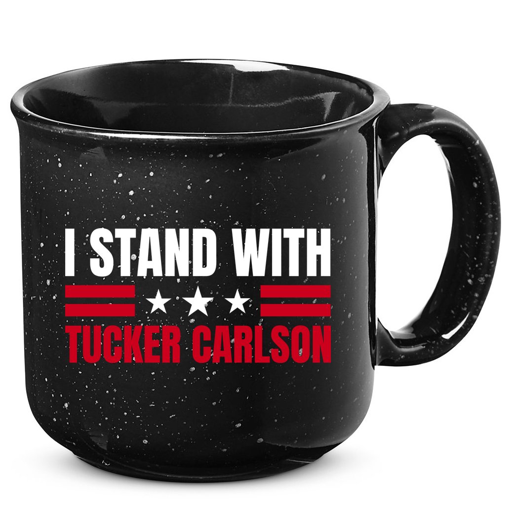 Tucker Carlson I Stand With Him, Men Women, I Stand With Tucker Carlson 15oz Campfire Ceramic Mug