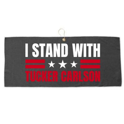 Tucker Carlson I Stand With Him, Men Women, I Stand With Tucker Carlson Large Microfiber Waffle Golf Towel