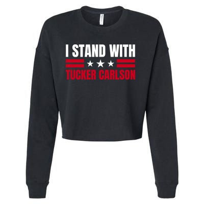 Tucker Carlson I Stand With Him, Men Women, I Stand With Tucker Carlson Cropped Pullover Crew