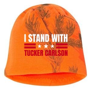 Tucker Carlson I Stand With Him, Men Women, I Stand With Tucker Carlson Kati - Camo Knit Beanie