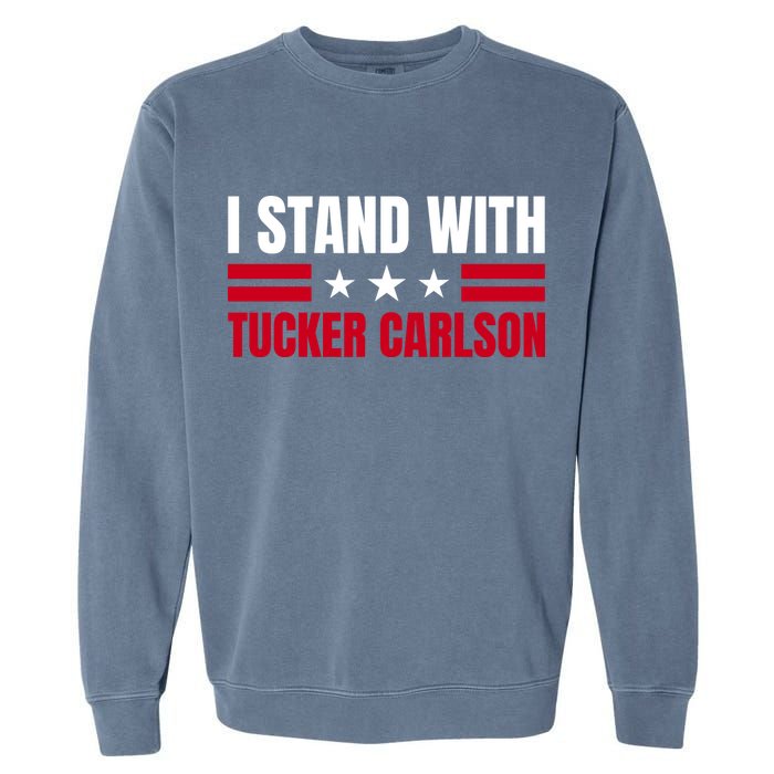 Tucker Carlson I Stand With Him, Men Women, I Stand With Tucker Carlson Garment-Dyed Sweatshirt