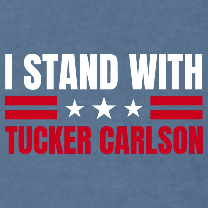 Tucker Carlson I Stand With Him, Men Women, I Stand With Tucker Carlson Garment-Dyed Sweatshirt