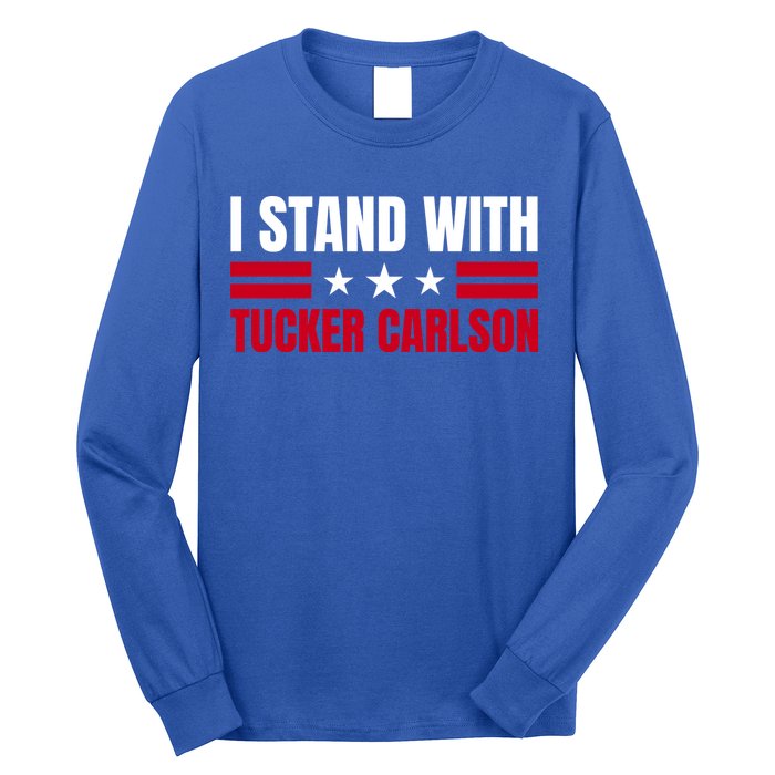 Tucker Carlson I Stand With Him, Men Women, I Stand With Tucker Carlson Long Sleeve Shirt
