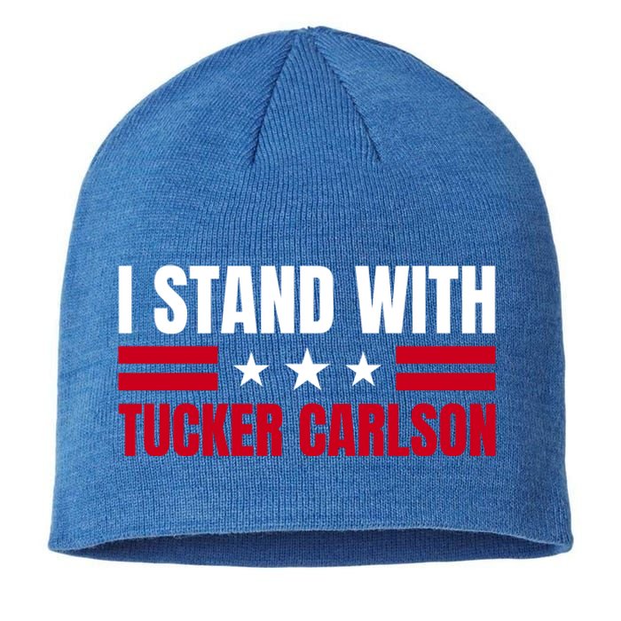 Tucker Carlson I Stand With Him, Men Women, I Stand With Tucker Carlson Sustainable Beanie