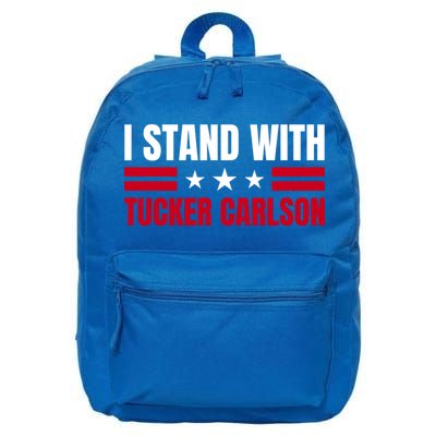 Tucker Carlson I Stand With Him, Men Women, I Stand With Tucker Carlson 16 in Basic Backpack