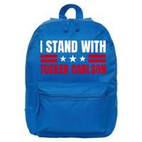 Tucker Carlson I Stand With Him, Men Women, I Stand With Tucker Carlson 16 in Basic Backpack