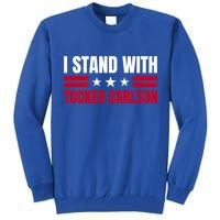 Tucker Carlson I Stand With Him, Men Women, I Stand With Tucker Carlson Tall Sweatshirt