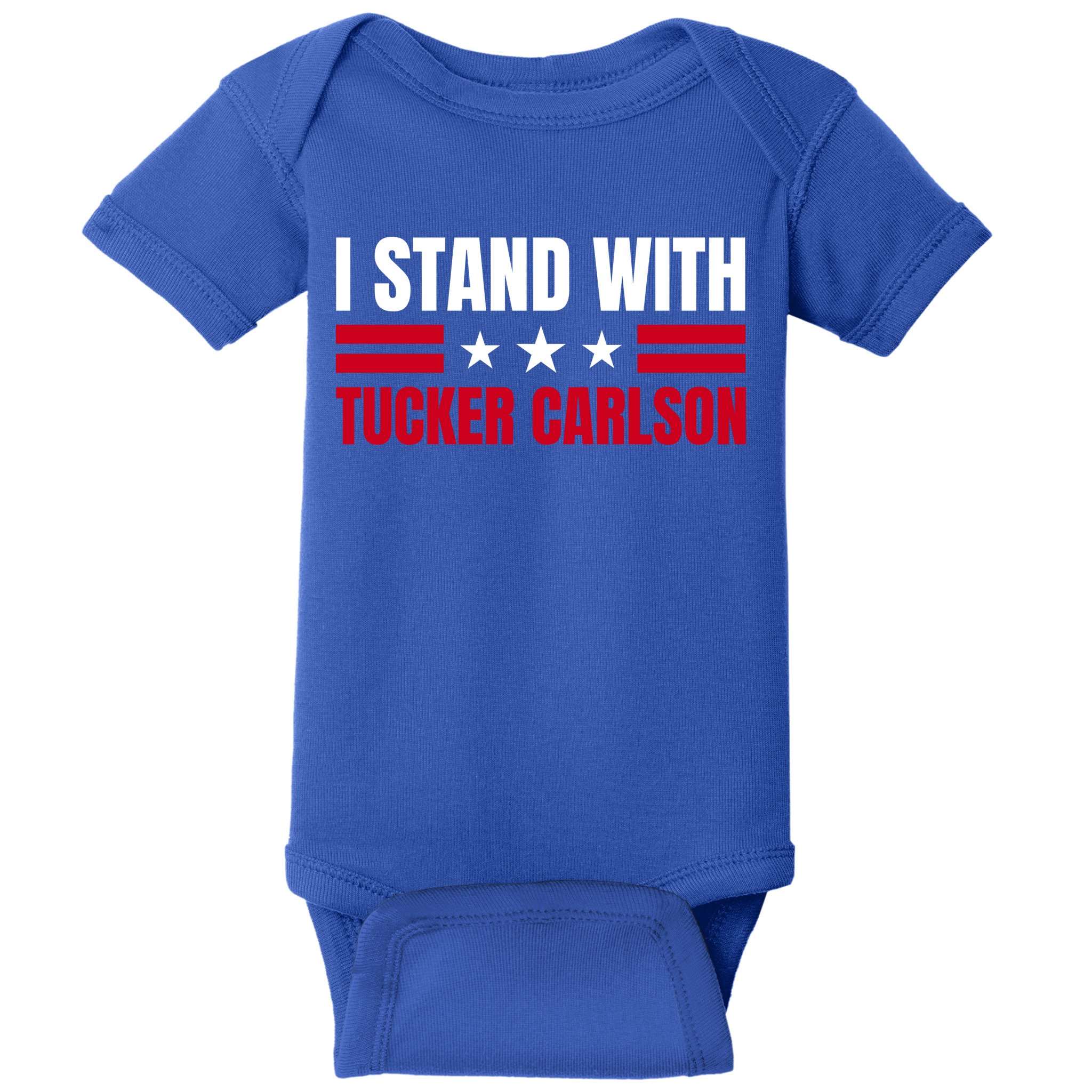 Tucker Carlson I Stand With Him, Men Women, I Stand With Tucker Carlson Baby Bodysuit
