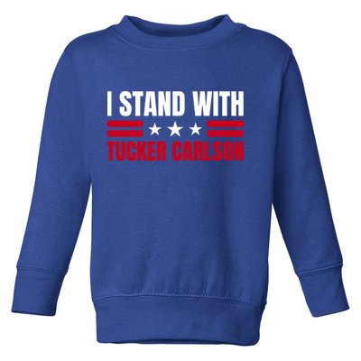 Tucker Carlson I Stand With Him, Men Women, I Stand With Tucker Carlson Toddler Sweatshirt