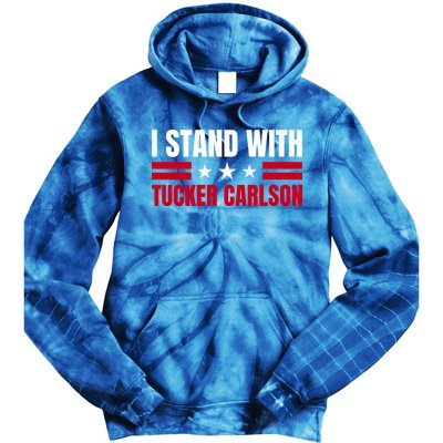 Tucker Carlson I Stand With Him, Men Women, I Stand With Tucker Carlson Tie Dye Hoodie
