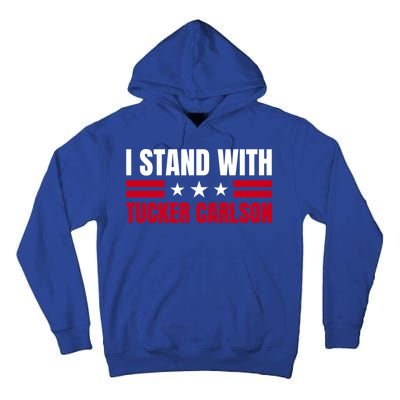 Tucker Carlson I Stand With Him, Men Women, I Stand With Tucker Carlson Tall Hoodie