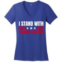 Tucker Carlson I Stand With Him, Men Women, I Stand With Tucker Carlson Women's V-Neck T-Shirt