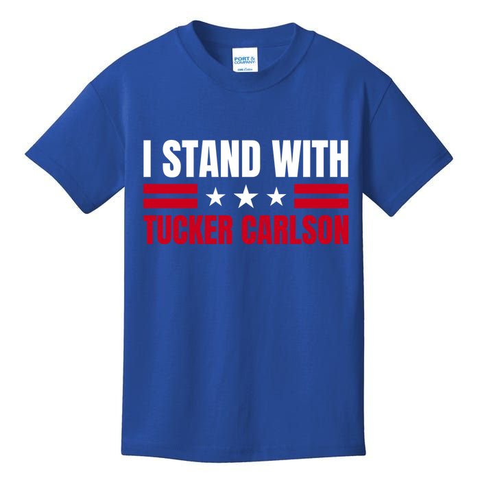 Tucker Carlson I Stand With Him, Men Women, I Stand With Tucker Carlson Kids T-Shirt