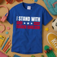 Tucker Carlson I Stand With Him, Men Women, I Stand With Tucker Carlson Kids T-Shirt