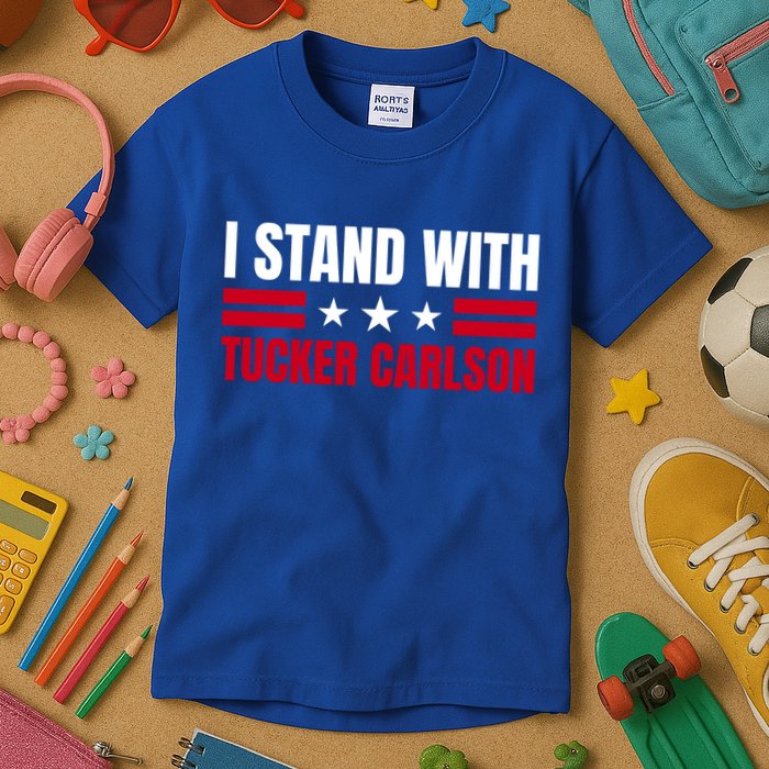 Tucker Carlson I Stand With Him, Men Women, I Stand With Tucker Carlson Kids T-Shirt