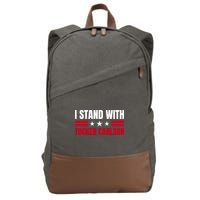 Tucker Carlson I Stand With Him, Men Women, I Stand With Tucker Carlson Cotton Canvas Backpack