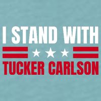 Tucker Carlson I Stand With Him, Men Women, I Stand With Tucker Carlson Sueded Cloud Jersey T-Shirt