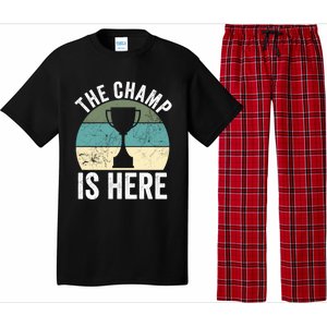 The Champ Is Here Fantasy Football Champion Winner Gift Pajama Set