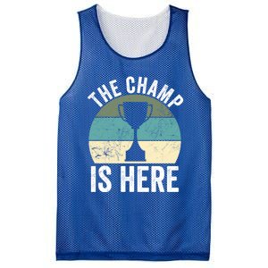 The Champ Is Here Fantasy Football Champion Winner Gift Mesh Reversible Basketball Jersey Tank