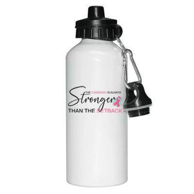 The Comeback Is Always Stronger Than The Setback Aluminum Water Bottle