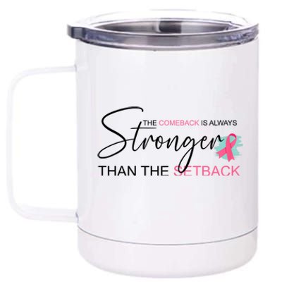 The Comeback Is Always Stronger Than The Setback 12 oz Stainless Steel Tumbler Cup