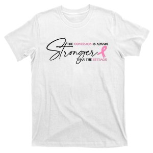 The Comeback Is Always Stronger Than The Setback Breast Cancer Survivor T-Shirt