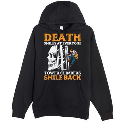 Tower Climber, Industrial Climber Premium Pullover Hoodie