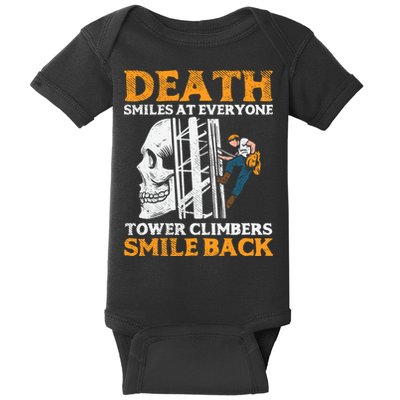 Tower Climber, Industrial Climber Baby Bodysuit