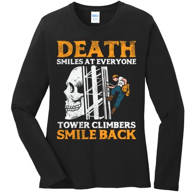 Tower Climber, Industrial Climber Ladies Long Sleeve Shirt