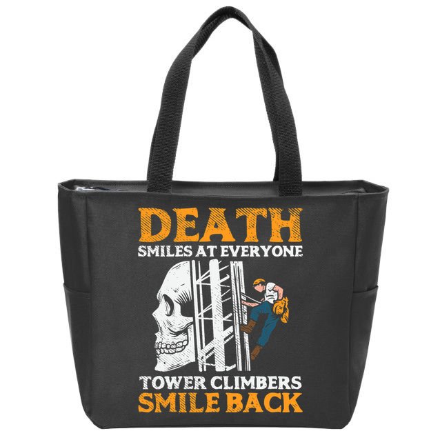 Tower Climber, Industrial Climber Zip Tote Bag