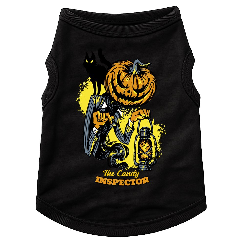 The Candy Inspector Funny Halloween Doggie Tank