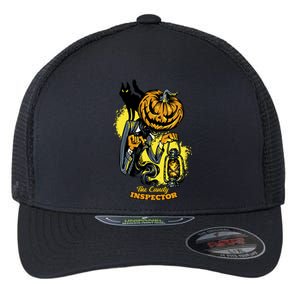 The Candy Inspector Funny Halloween Flexfit Unipanel Trucker Cap