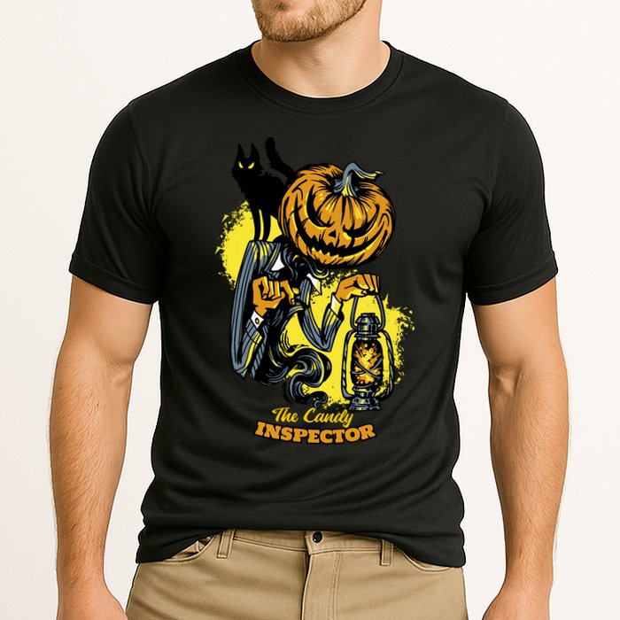 The Candy Inspector Funny Halloween Cooling Performance Crew T-Shirt