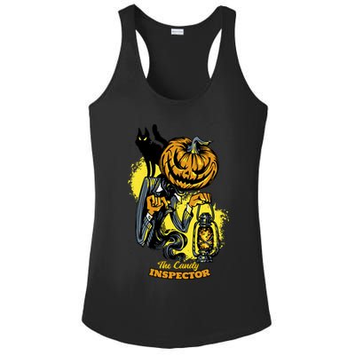 The Candy Inspector Funny Halloween Ladies PosiCharge Competitor Racerback Tank