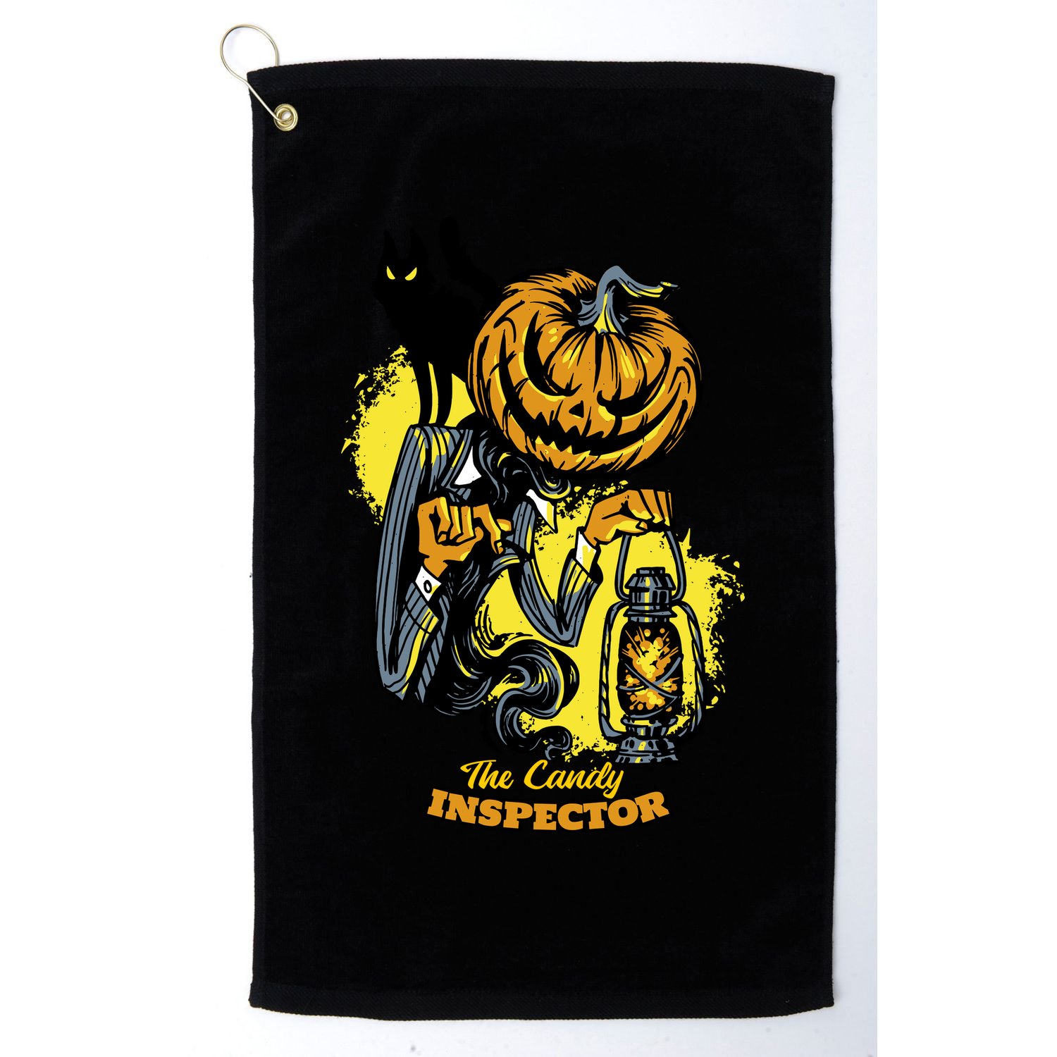The Candy Inspector Funny Halloween Golf Towel
