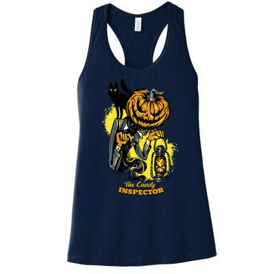 The Candy Inspector Funny Halloween Women's Racerback Tank