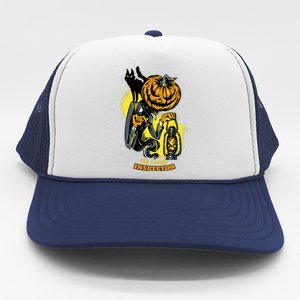 The Candy Inspector Funny Halloween Trucker Hat