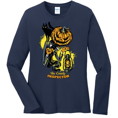 The Candy Inspector Funny Halloween Ladies Long Sleeve Shirt