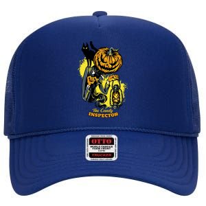 The Candy Inspector Funny Halloween High Crown Mesh Back Trucker Hat