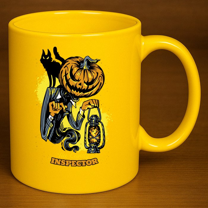 The Candy Inspector Funny Halloween 11oz C Handle Ceramic Mug