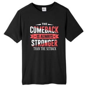 The Comeback Is Always Stronger Than Setback Motivational Tall Fusion ChromaSoft Performance T-Shirt