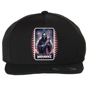 Tarot Card Indepedence Day Tarot Reading Gothic 4th Of July Cute Gift Wool Snapback Cap