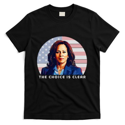 The Choice Is Clear Kamala Harris President 24 T-Shirt