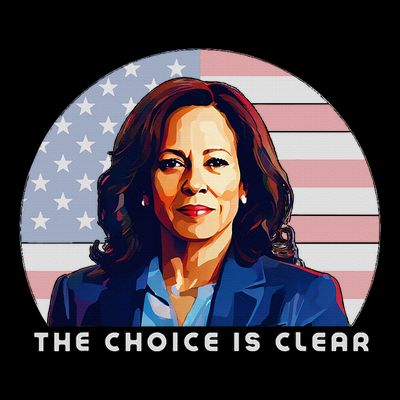 The Choice Is Clear Kamala Harris President 24 T-Shirt