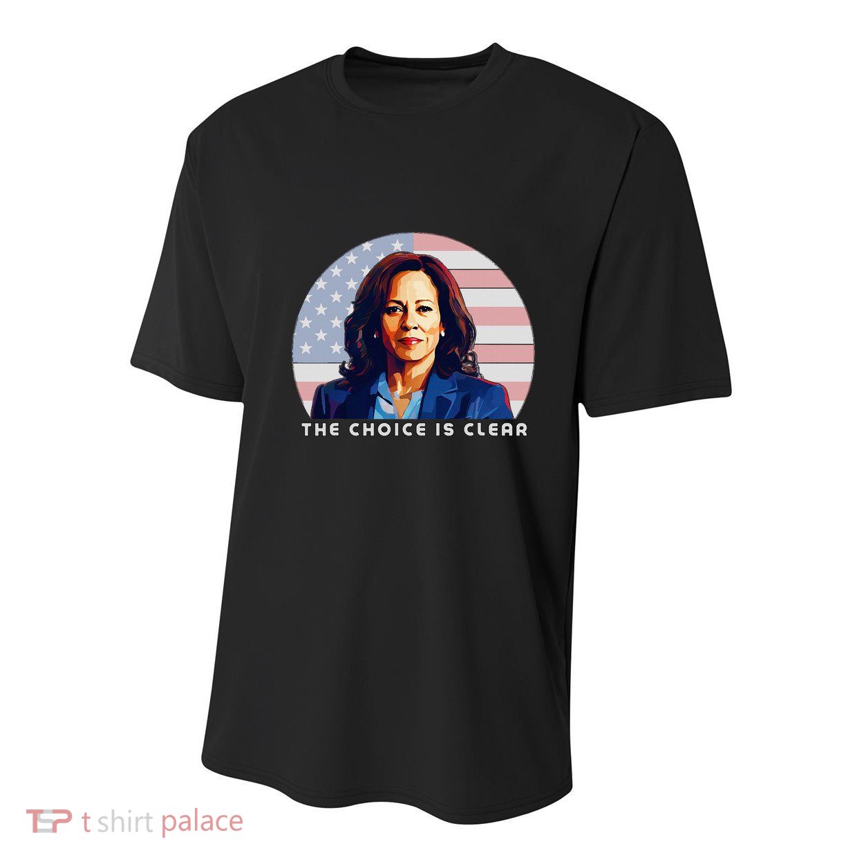 The Choice Is Clear Kamala Harris President 24 Youth Performance Sprint T-Shirt