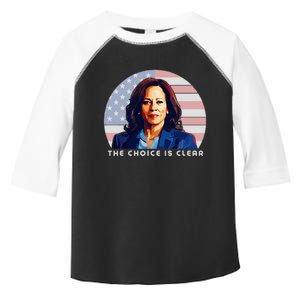 The Choice Is Clear Kamala Harris President 24 Toddler Fine Jersey T-Shirt