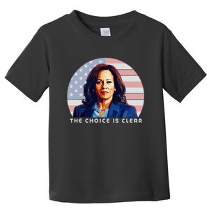 The Choice Is Clear Kamala Harris President 24 Toddler T-Shirt