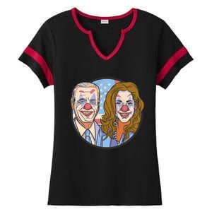 The Clowns Joe Biden Kamala Harris Ladies Halftime Notch Neck Tee