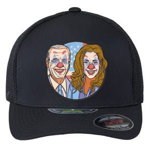 The Clowns Joe Biden Kamala Harris Flexfit Unipanel Trucker Cap