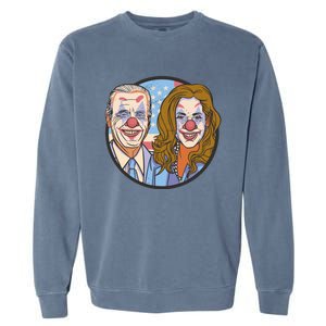 The Clowns Joe Biden Kamala Harris Garment-Dyed Sweatshirt